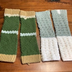 2 pair of crocheted arm or leg warmers